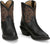 Justin Womens Isabella Coal Leather Cowboy Boots
