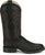 Justin Mens Three Bars AQHA Black Smooth Ostrich Cowboy Boots