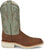 Justin Mens Peppy San Badger AQHA Distressed Cognac Smooth Ostrich Cowboy Boots