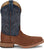 Justin Mens Fergus 11in Roughout Golden Oak/Blue Leather Bent Rail Cowboy Boots