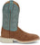 Justin Mens Alamo 11in Roughout Golden Tan/Blue Leather Bent Rail Cowboy Boots