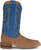 Justin Womens Peyton 11in Western Distressed Cognac/Blue Leather Cowboy Boots