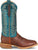 Justin Mens Burchett 13in Western Brown/Blue Goat Leather CPX Cowboy Boots