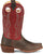 Justin Mens Ante Up 13in Western Hickory/Red Leather Frontier Cowboy Boots