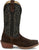 Justin Mens Cowboy Town 13in Western Chocolate Suede Frontier Cowboy Boots