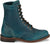 Justin Womens McKean 7in Lace-Up Roper Turquoise Leather Work Boots 9 B