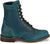 Justin Mens McKean 7in Lace-Up Roper Turquoise Leather Work Boots