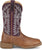 Justin Womens Ashtyn 11in Western Chestnut/Purple Goat Leather Cowboy Boots