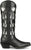 Justin Womens May 15in Western Black Cowhide Cowboy Boots