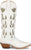 Justin Womens May 15in Western Vintage White Cowhide Cowboy Boots