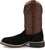 Justin Mens Alamo 11in Roughout Black Leather Bent Rail Cowboy Boots