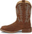 Justin Mens Big Bucks 11in Western Pecan Leather Frontier Cowboy Boots