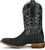 Justin Mens San Antone 11in Charcoal Black Caiman George Strait Cowboy Boots