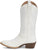Justin Womens Renie 12in Western Bright White Leather Cowboy Boots