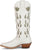 Justin Womens May 15in Western Vintage White Cowhide Cowboy Boots