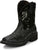 Justin 8in Womens Black Mandra Leather Cowboy Boots 9B