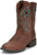 Justin 8in Square Toe Brown Bowline Junior Leather Cowboy Boots