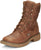 Justin 8in Lacer Mens Barley Brown Rush Leather Work Boots 10.5 EE
