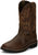 Justin Mens Driller 11in WP Steel Toe Brown Leather Work Boots