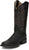 Justin Mens Three Bars AQHA Black Smooth Ostrich Cowboy Boots