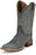 Justin Mens Rancho 11in Western Weathered Grey Leather Bent Rail Cowboy Boots