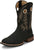 Justin Mens Show Stopper 11in Western Black Leather Frontier Cowboy Boots