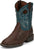 Justin Kids Unisex Bowline Junior Walnut/Blue Leather Cowboy Boots