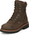 Justin Mens Rivot 8in Steel Toe Hickory Leather Work Boots