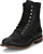 Justin Mens Drennan 7in Lacer-Up Roper Black Leather Work Boots 7 D