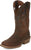 Justin 12in Mens Coffee Brown Stampede Leather Cowboy Boots