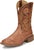 Justin Mens Roswell 11in Cognac Leather Cowboy Boots