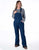 Cowgirl Tuff Womens Stretch Winter Dark Wash Cotton Blend Bib Overall