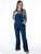 Cowgirl Tuff Womens Stretch Winter Dark Wash Cotton Blend Bib Overall