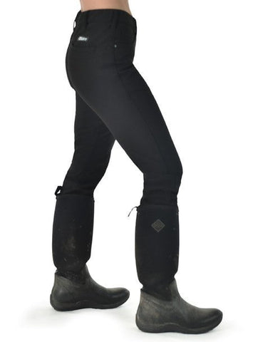 Cowgirl Tuff Womens WPH Tuck-In Black Nylon Work Pants