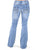 Cowgirl Tuff Womens Zigzag Flare II Light Wash Cotton Blend Jeans