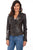 Scully Womens Black Lamb Leather Motorcycle Studded Jacket