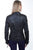 Scully Womens Black Lamb Leather Laced Sleeve Jacket
