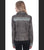 Scully Womens Vintage Beaded Grey Leather Leather Jacket