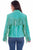 Scully Womens Cowgirl Fringe Turquoise Leather Leather Jacket
