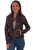 Scully Womens Ribbed Motorcycle Aubergine Leather Leather Jacket