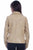 Scully Womens Whip Stitch Cream Leather Leather Jacket L
