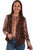 Scully Womens Pickstitch Fringe Chocolate Leather Leather Vest