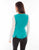 Scully Womens Snap Front Turquoise Leather Leather Vest L