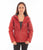 Scully Womens Zip Quilted Hooded Red Leather Leather Jacket