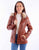 Scully Womens Faux Fur Hooded Brown Leather Leather Jacket