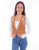 Scully Womens White Embroidery Vin Rust Leather Leather Vest