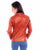 Scully Womens Cafe Racer Zip Rust Leather Leather Jacket M