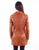 Scully Womens Button Front 70s Cognac Leather Leather Jacket