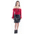 Scully Womens Edgy Metal Studs Black Lamb Leather Skirt