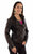 Scully Womens Lazer Moto Racer Black Leather Leather Jacket